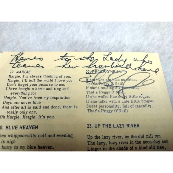 Sing Along Songs The Pig & Whistle Room Vancouver VTG Swinging Night Spot SIGNED - Picture 3 of 3